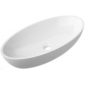 Countertop washbasin Omnires Siena L UN Marble+ 60x35cm, white- sanitbuy.pl