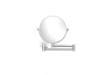 Cosmetic mirror Stella powiększenie 5x, square acrylic ramka LED, double ruchome arm, włącznik na sensor dotyk. chrome- sanitbuy.pl