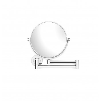Cosmetic mirror Stella powiększenie 5x, square acrylic ramka LED, double ruchome arm, włącznik na sensor dotyk. chrome- sanitbuy.pl
