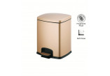 Basket/container Stella Premium na odpady round 8L, gold- sanitbuy.pl
