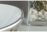 Washbasin Rea Sofia Silver countertop 31x34,5 cm, white/silver- sanitbuy.pl