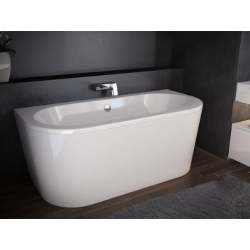 Besco Vista bathtub freestanding 170x75 cm wallmounted white WKV-170-WS- sanitbuy.pl