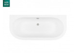 Besco Vista bathtub freestanding 170x75 cm wallmounted white WKV-170-WS- sanitbuy.pl