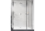 Swing door Novellini Young 2.0 2P+F 100m with side panel, silver profile transparent glass- sanitbuy.pl