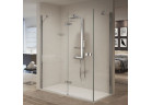 Corner shower cabin Novellini Gala 2P+F door leaf otwierane right with fixed panel + side panel, transparent glass profil chrome