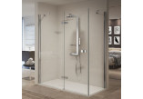 Corner shower cabin Novellini Gala 2P+F door leaf otwierane right with fixed panel + side panel, transparent glass profil chrome- sanitbuy.pl