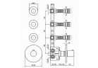 Shower mixer Zucchetti Isystick concealed termostatic z 4 valves odcinającymi, chrome