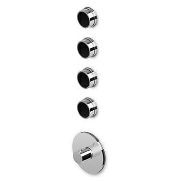 Shower mixer Zucchetti Savoir concealed termostatic z 3 valves odcinającymi rosette smooth, chrome- sanitbuy.pl