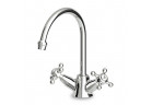 Washbasin faucet Zucchetti Agora standing 1-hole spout fixed, chrome
