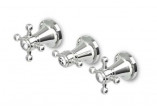 Mixer bath and shower Zucchetti Agora two-handle wall mounted with switch, chrome- sanitbuy.pl