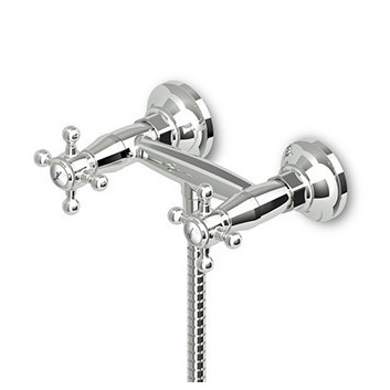 Mixer bath and shower Zucchetti Agora two-handle wall mounted 3-hole 2 drożna, chrome- sanitbuy.pl
