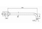 Arm wall-mounted Zucchetti Agora 35cm for showerhead, chrome- sanitbuy.pl