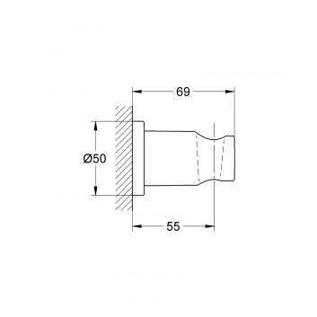 Holder prysznicowy GROHE Rainshower wall mounted, szlachetna white