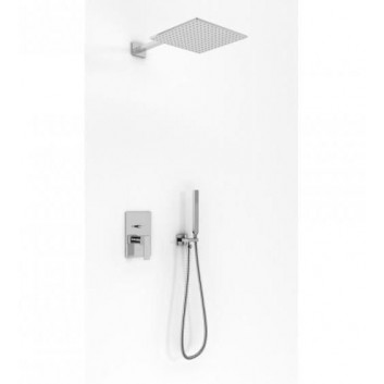 Shower set concealed Kohlman Excelent, overhead shower 30 cm, chrome