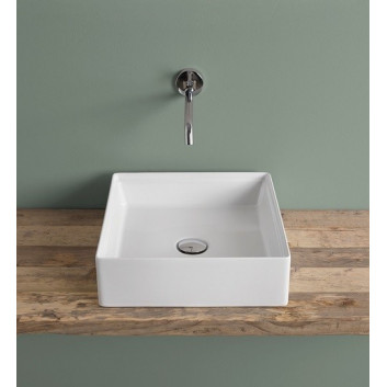 Washbasin Artceram Scalino, countertop, 38x38 cm, grey olive