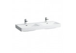 Washbasin double Laufen Pro S, 120x46, otwory na baterie, Laufen Clean Coat, white