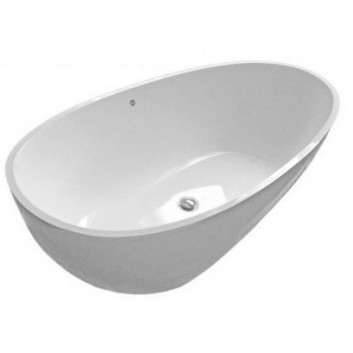 Bathtub freestanding, Sanitti TRE, 1536x800x621, without overflow, white 