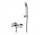 Bath tap Paffoni Elle, wall mounted, with shower set, black mat, EL023NO