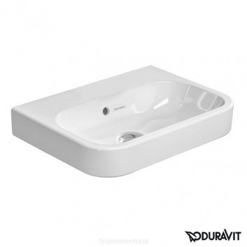 Countertop washbasin Duravit Happy D, 600x460, without tap hole, white