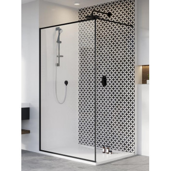 Panel Walk-In Radaway Modo New Black II Frame 50, 50x200cm, black, glass transparent