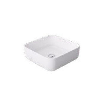 Countertop washbasin square 43 x 43cm Massi Alama with tap hole, without overflow