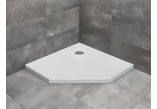 Pentagonal shower tray Radaway Doros Plus PT, 80x80, z wypełnieniem, white