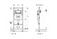 Concelaed frame Geberit Duofix, for toilet bowl standing WC, H112