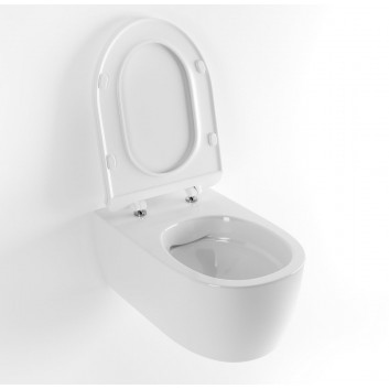 Bowl wc hanging Excellent Bull bezrantowa 53 x 36 cm included with soft-close WC seat - white