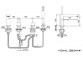 Bath tap Kohlman Foxal, 4-hole, with mixer, chrome