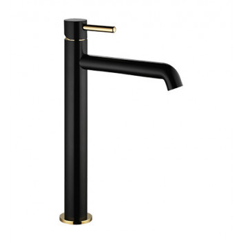 Washbasin faucet tall Omnires Y czerń & gold