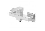 Shower mixer wall mounted solo Omnires Parma chrome & white
