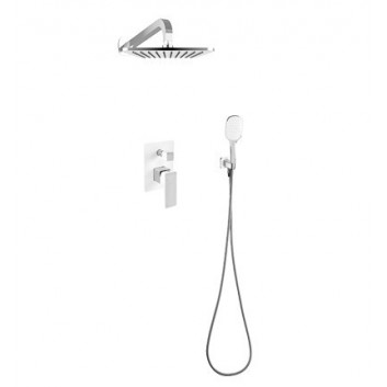 Shower set concealed punktowy Omnires Parma chrome & white