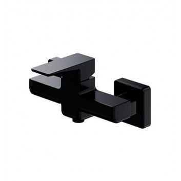 Shower mixer wall mounted solo Omnires Parma black mat