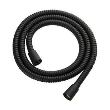 Shower hose Omnires 150 cm w osłonie stalowej black mat