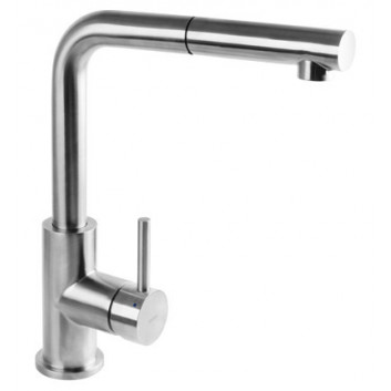 Sink mixer with pull-out spray Omnires Albany inox