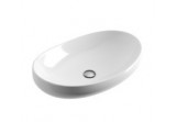 Countertop washbasin, Excellent Actima Filina 2.0, 63x42cm, without overflow, white