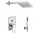 Shower set with concealed mixer, Paffoni Elle, arm 400mm, chrome