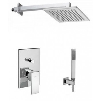 Shower set with concealed mixer, Paffoni Elle, arm 300mm, chrome