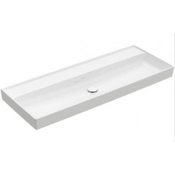 Vanity washbasin double Villeroy&Boch Collaro, 130x47cm, z overflow, white