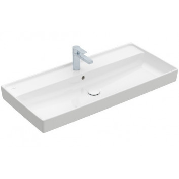 Vanity washbasin double Villeroy&Boch Collaro, 130x47cm, z overflow, white