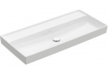 Vanity washbasin Villeroy&Boch Collaro, 100x47cm, without overflow, bez otworów pod armaturę, CeramicPlus, Weiss Alpin