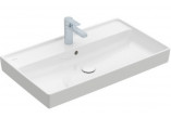 Vanity washbasin double Villeroy&Boch Collaro, 130x47cm, z overflow, white