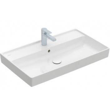 Vanity washbasin double Villeroy&Boch Collaro, 130x47cm, z overflow, white