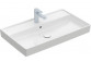 Vanity washbasin double Villeroy&Boch Collaro, 130x47cm, z overflow, white