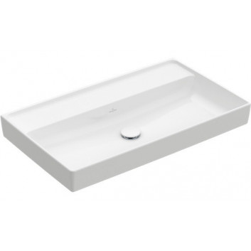 Vanity washbasin double Villeroy&Boch Collaro, 130x47cm, z overflow, white