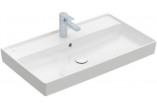 Vanity washbasin double Villeroy&Boch Collaro, 130x47cm, z overflow, white