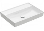 Washbasin Villeroy&Boch Collaro, 65x47cm, without overflow, bez otworów pod armaturę, CeramicPlus, Weiss Alpin