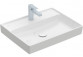 Vanity washbasin double Villeroy&Boch Collaro, 130x47cm, z overflow, white