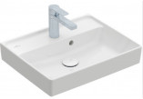 Washbasin small Villeroy&Boch Collaro, 50x40cm, polished bottom, z overflow, CeramicPlus, Stone White