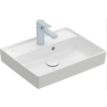 Vanity washbasin double Villeroy&Boch Collaro, 130x47cm, z overflow, white